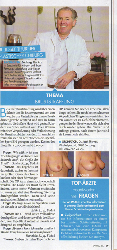 Dr. Thurner - Schönheitschirurgie und Schönheitsoperation in Salzburg